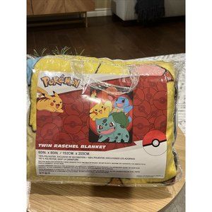 Twin Size 60”x80”inch Pokémon Plush Raschel Blanket